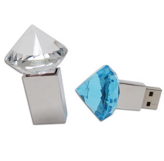 钻石型水晶U盘，闪耀高贵的光芒